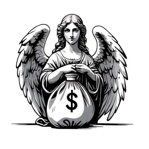 Angel Holding Money Bag