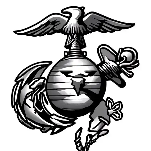 Marine Corps Emblem Surrounded