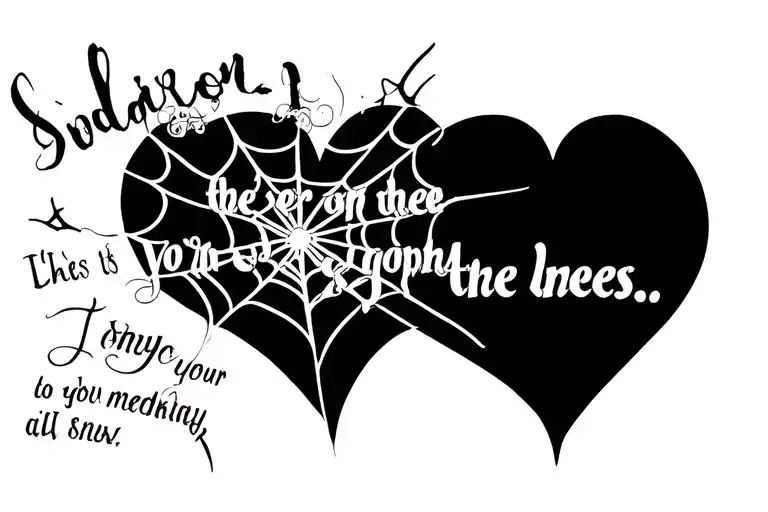 Draw A Heart Shaped Spider Web With Bible Verse Coming From The Spider