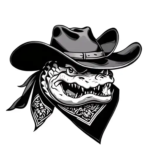 Gator Cowboy Hat Bandana