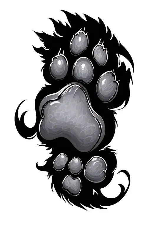 Foo Dog Paw Print