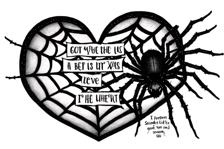 Draw A Heart Shaped Spider Web With Bible Verse Coming From The Spider