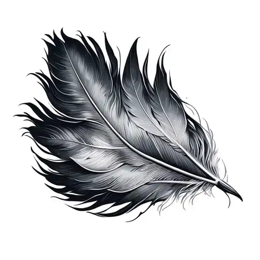 Feather With Fantails Tail And Kiwiana