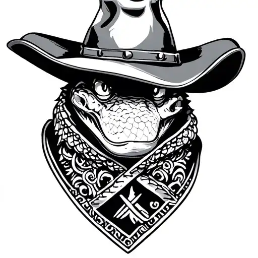 Gator Cowboy Hat Bandana