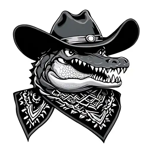 Gator Cowboy Hat Bandana
