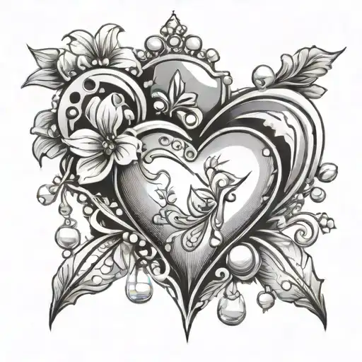Heart Jewel With Pearls