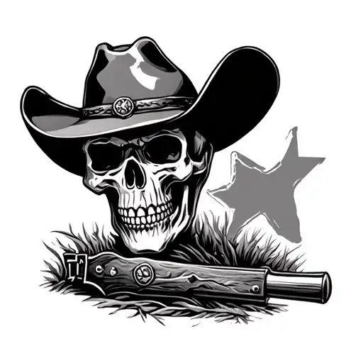 Texas With Cowboy Skull