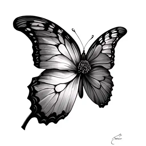 Half Butterfly Half Carnation Flower