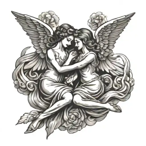 Angels And Daughters Holding Hands