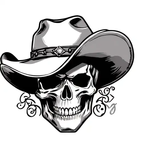 Texas Cowboy Skull