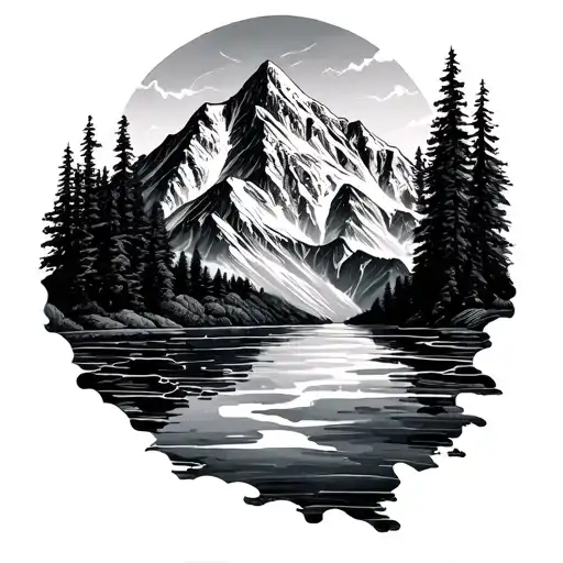 A Mountain In Fine Line