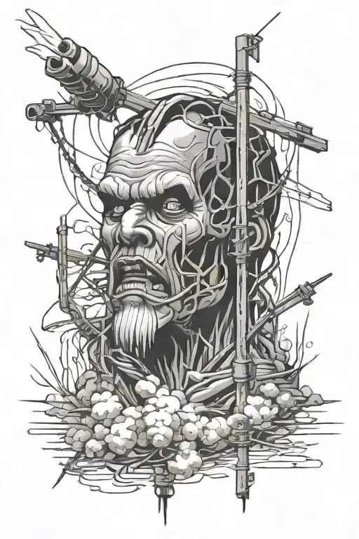 God Hunuman Anger And Power Lines