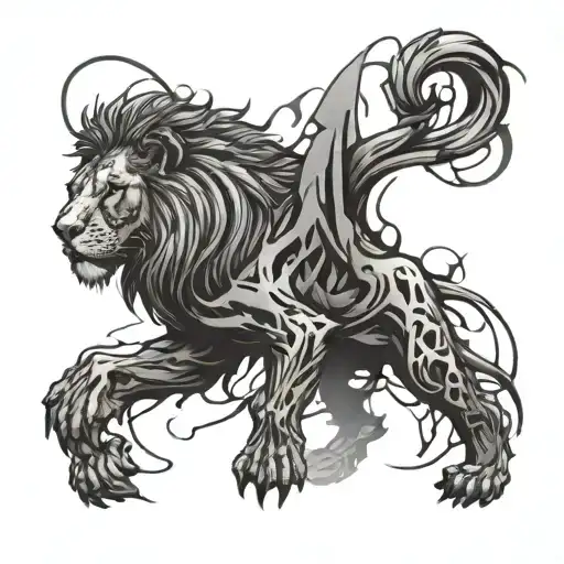 Heartless Lion With Shattered