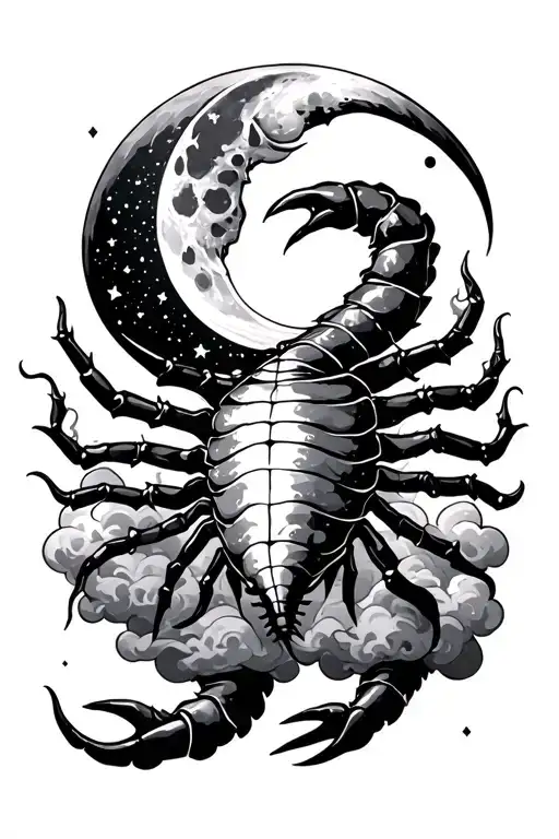 Spreaded Cards Scorpio Zodiac Sign Coulds With A Moon