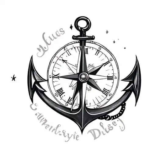 Anchor Clock Compass Design