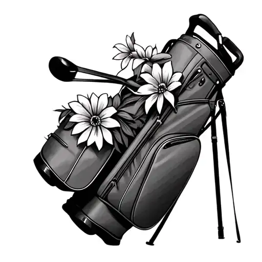 Golf Bag And Flowers