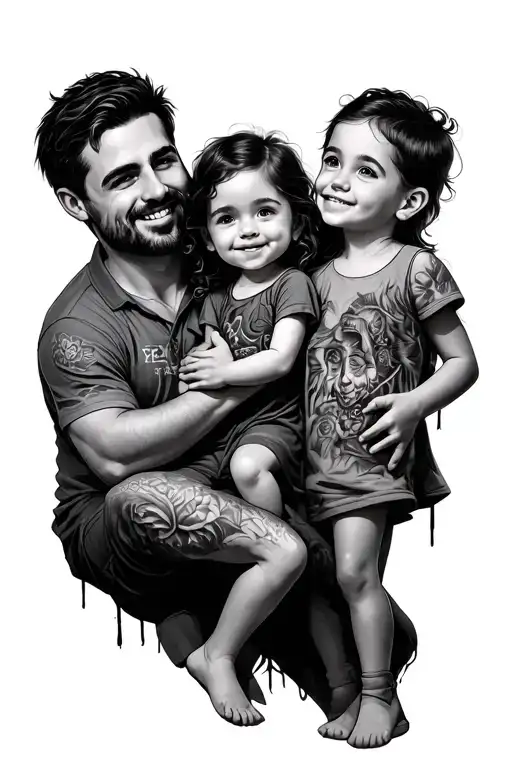 Dad With A Son And Daughter Incorporated