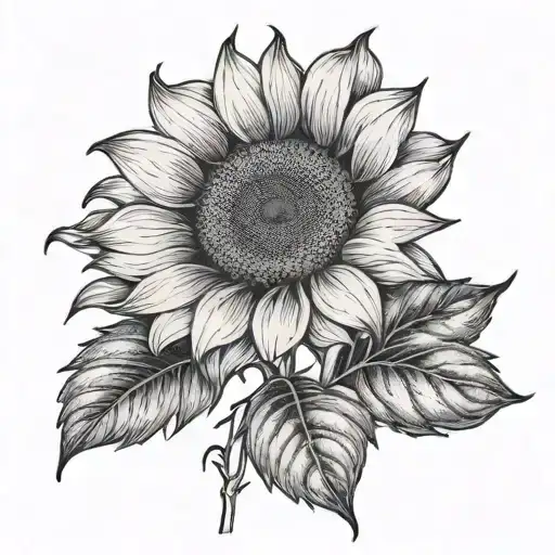 Sunflower And Cursive Writing