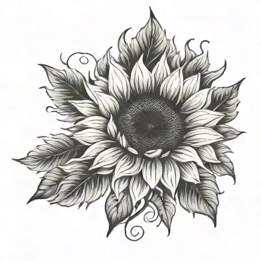 Cursive Font Sunflower