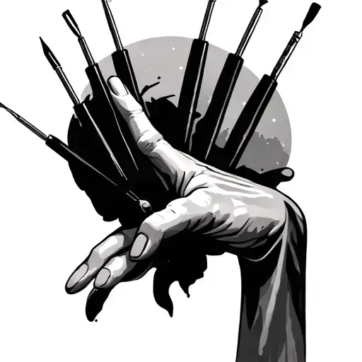 5 Needles On The Back Of The Hand