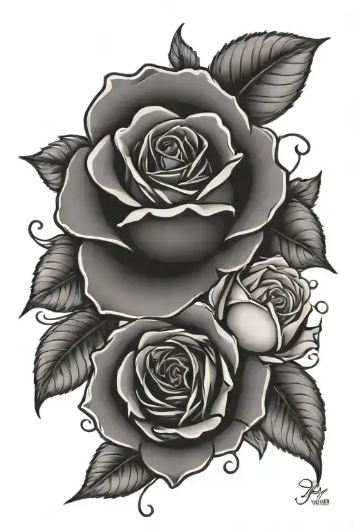 Name And Rose Intertwined