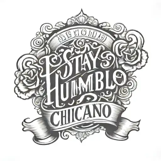 Stay Humble Chicano Lettering