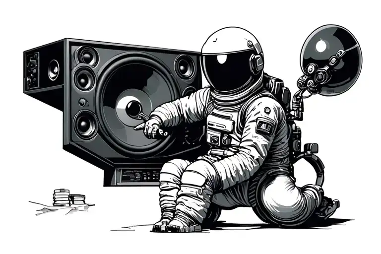 Astronaut Riding A Subwoofer