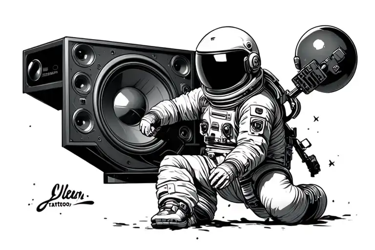 Astronaut Riding A Subwoofer