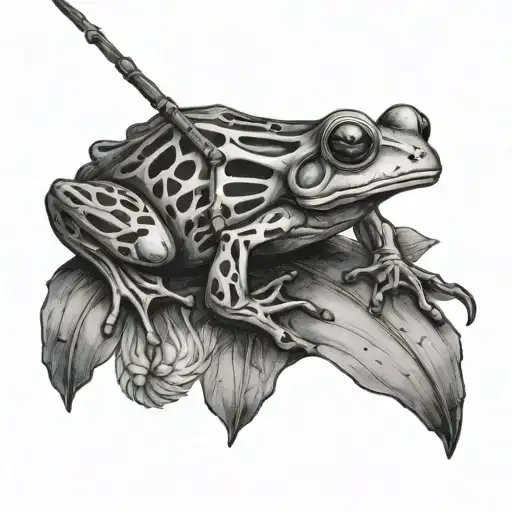 Frog Skeleton Fishing