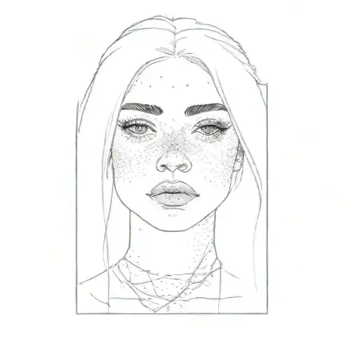 A Woman With Freckles On Her Face