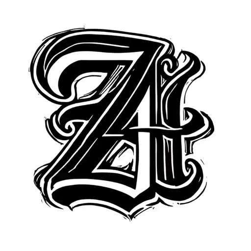 Z And H Cursive Font
