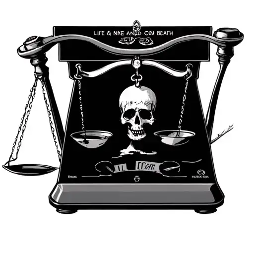 Weighing Scale And Life And Death