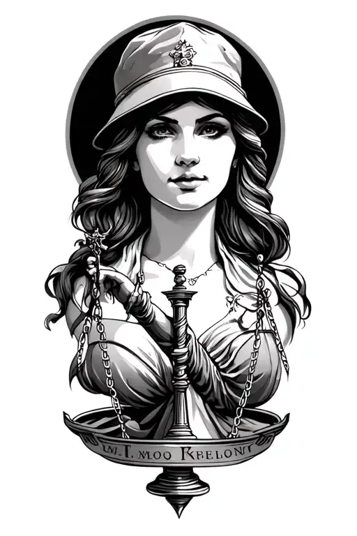 Military Themed Lady Justice