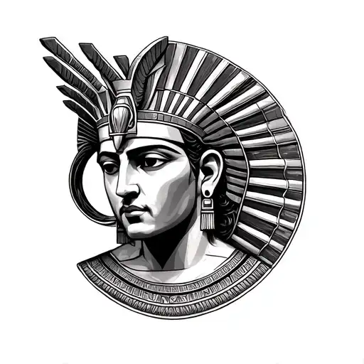 Egiptian Sun God And Mother God Up Man Chest Piece