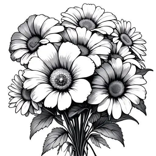 Aster Morning Glory Daisy Bouquet