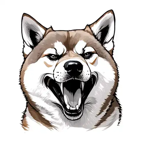 Angry Shiba Inu Web Background