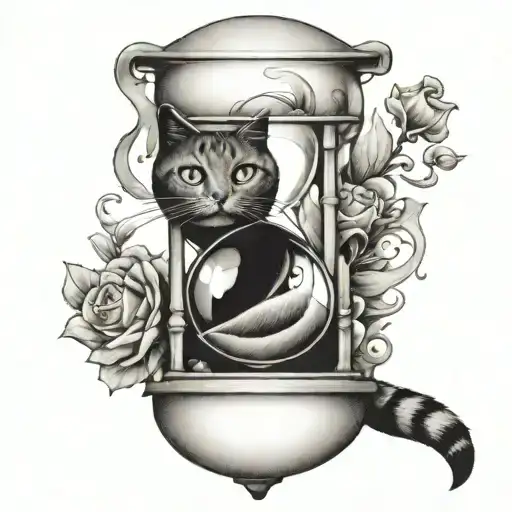 Hourglass And Cat