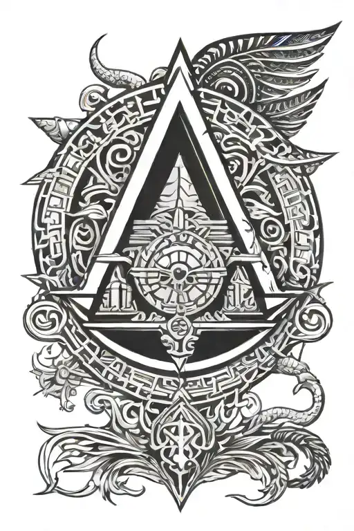 Assassins Creed Symbol With Egypt Culture Weaving Elements Like
