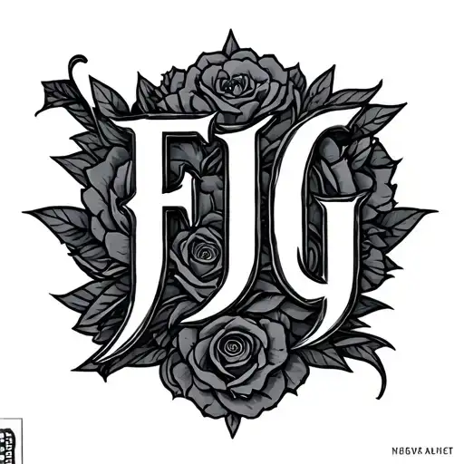 Fjg Letters In The Middle