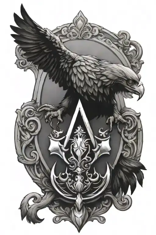 Assassins Creed Symbol With Eagle