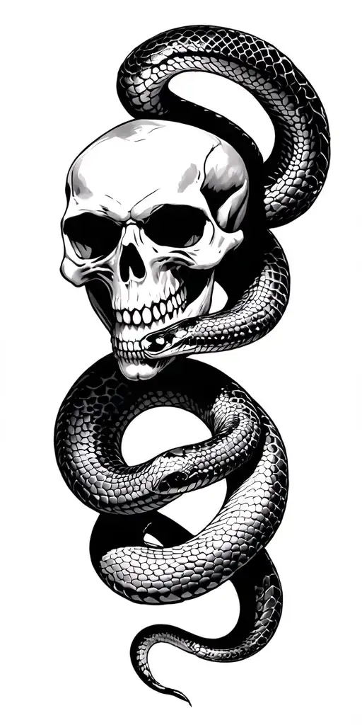 Snake And Skull