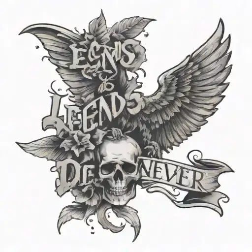 Legends Never Die Text