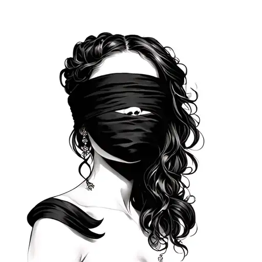 Traditional Simple Blindfolded Woman