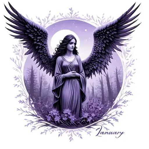 Angel January Purple Georgia Forest