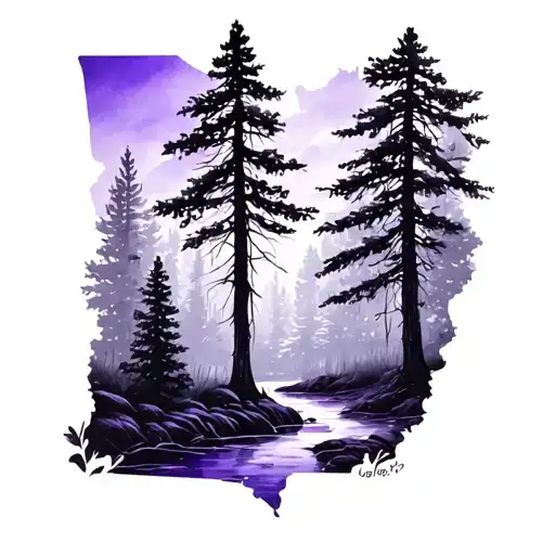 January Purple Georgia Forest