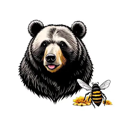 Bear And Bee Hive