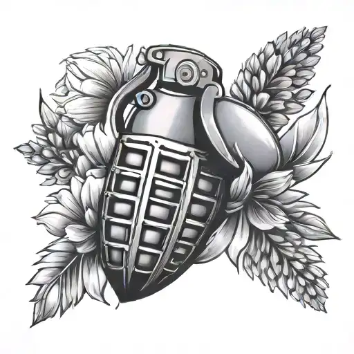 Grenade With Fire And Lavender