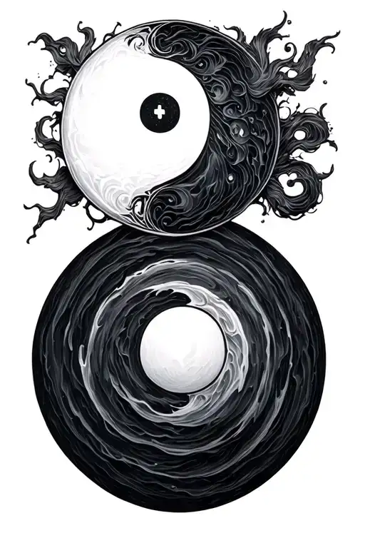 Ko And Yin Yang Symbol