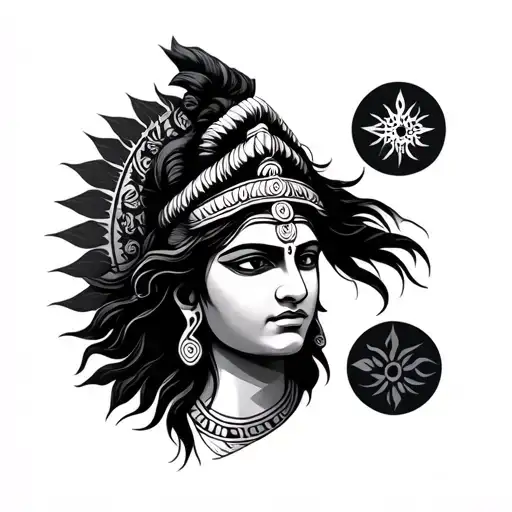Shiva Tattoo Greek Mythology Style