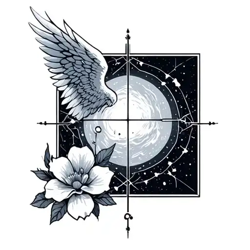 Angels Flowers Cross Constellation Rising